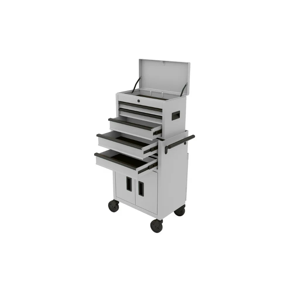 20-Inch Heavy Duty Steel Tool Chest, 300 Lbs Capacity, White