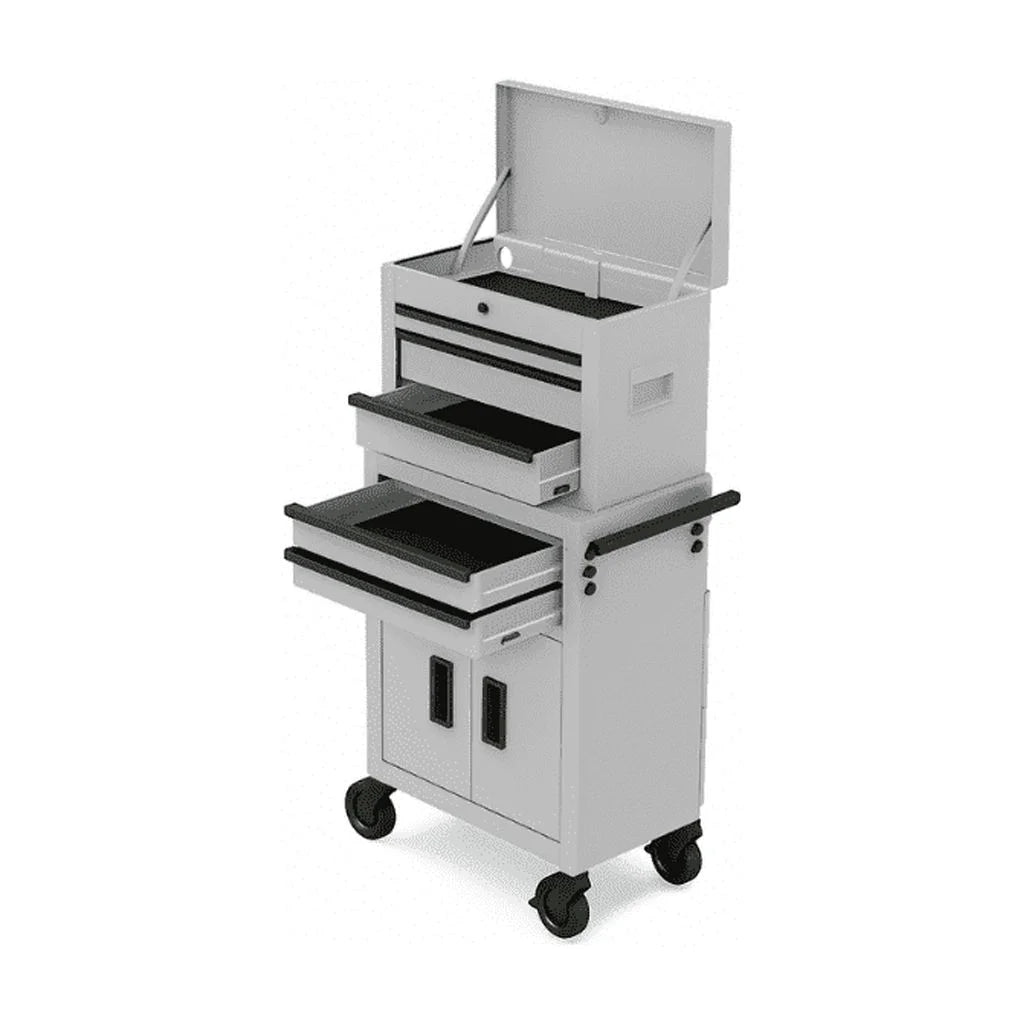 20-Inch Heavy Duty Steel Tool Chest, 300 Lbs Capacity, White