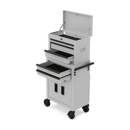 20-Inch Heavy Duty Steel Tool Chest, 300 Lbs Capacity, White