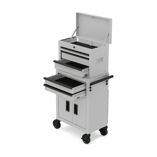 20-Inch Heavy Duty Steel Tool Chest, 300 Lbs Capacity, White