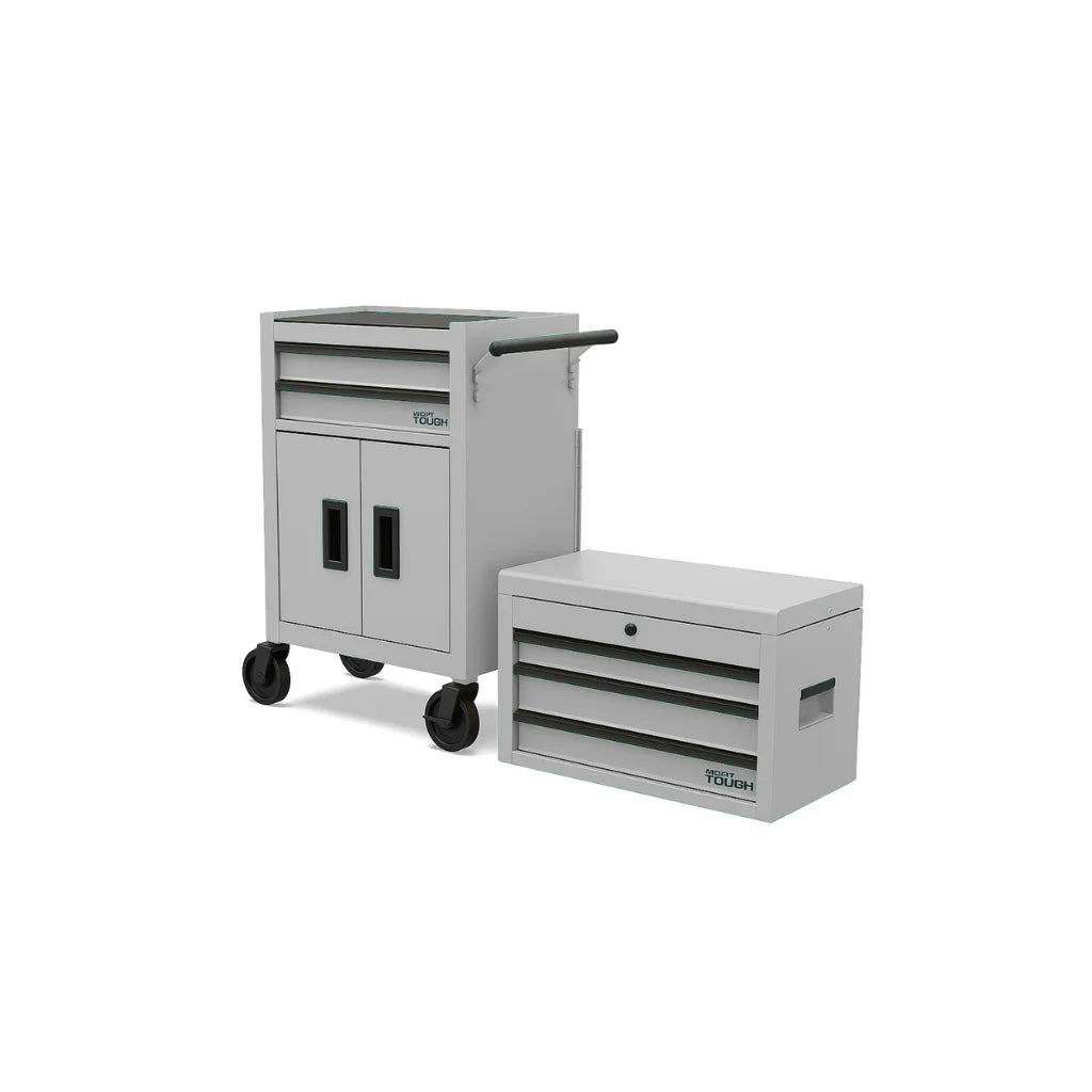 20-Inch Heavy Duty Steel Tool Chest, 300 Lbs Capacity, White