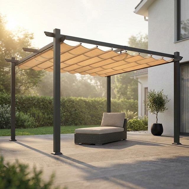 Retractable Pergola Canopy — Studio Shot