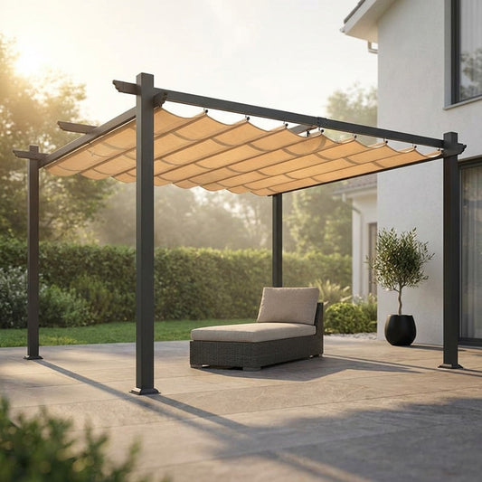 Retractable Pergola Canopy — Studio Shot