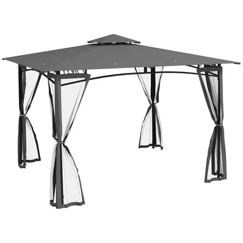 Patio Gazebo 10 Ft. X 12 Ft. Dark Gray Gazebo